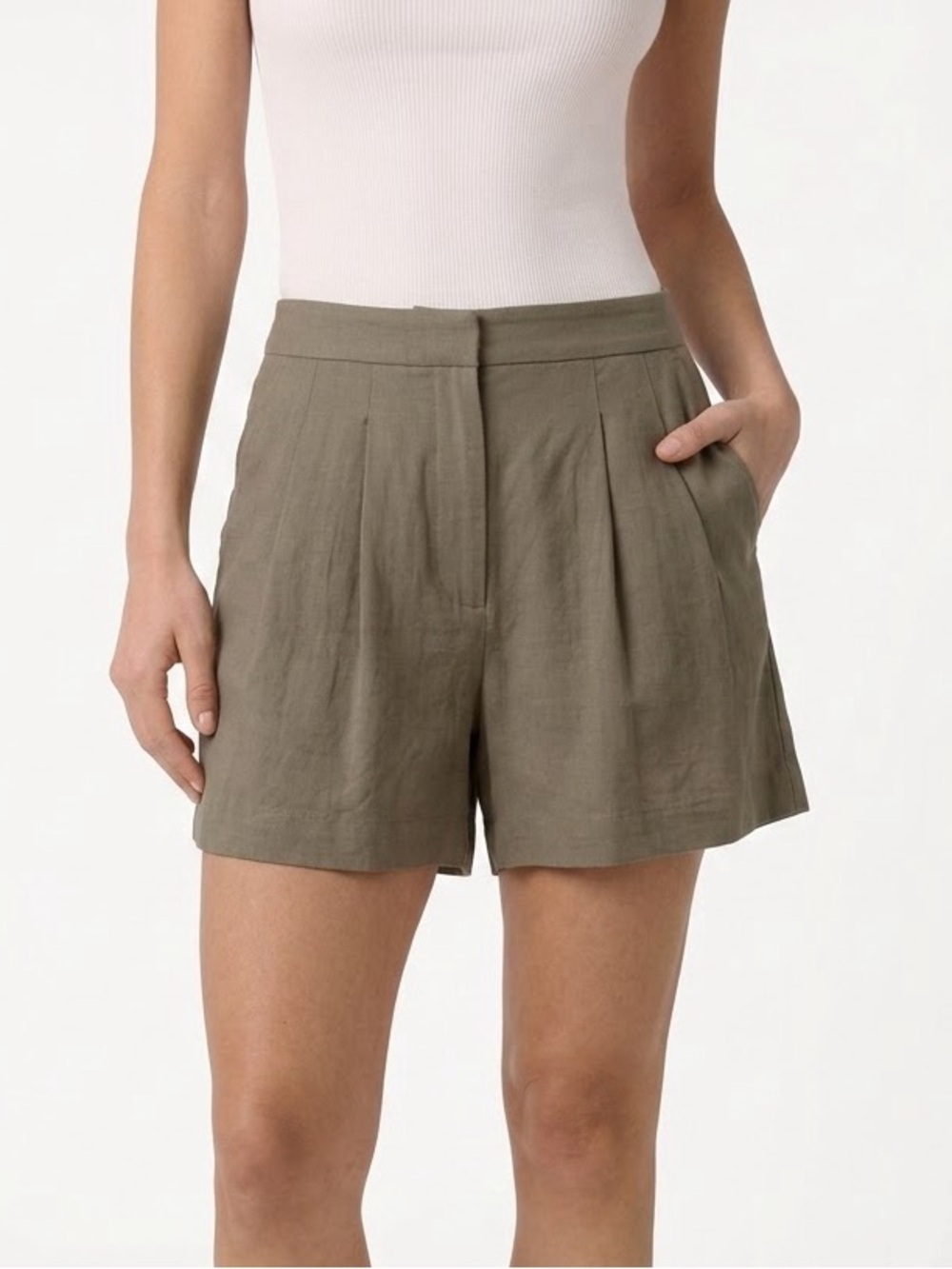 Casual Linen Blend Shorts